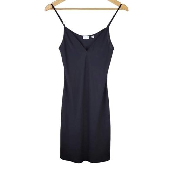 ARITZIA Wilfred Slip Mini Dress Vneck Black XS - Picture 2 of 11